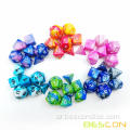 bescon mini gemini two two polyhedral rpg dice set 10mm ، mini rpg set d4-d20 في عبوة الأنبوب ، ملونة متنوعة من 42 ٪